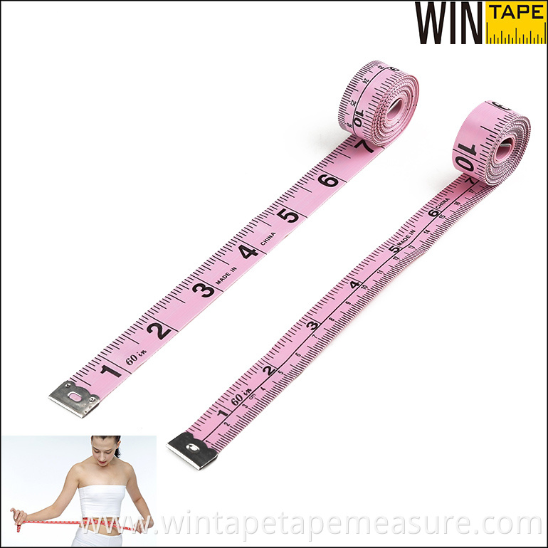 Bra size measurement promotional metric tape in pink 99 cents store